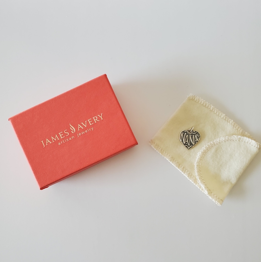 James Avery Silver Nana Heart Charm